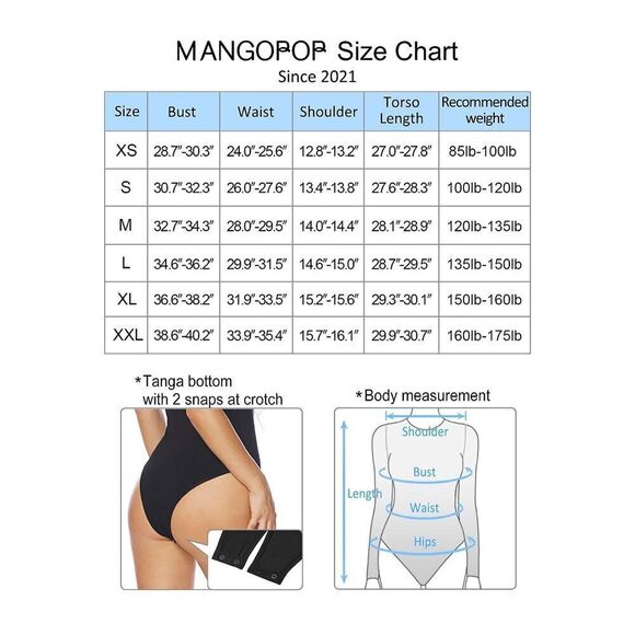 NEW MANGOPOP Mock Turtle Neck Long Sleeve Tops Bodysuit 2X - Picture 3 of 4